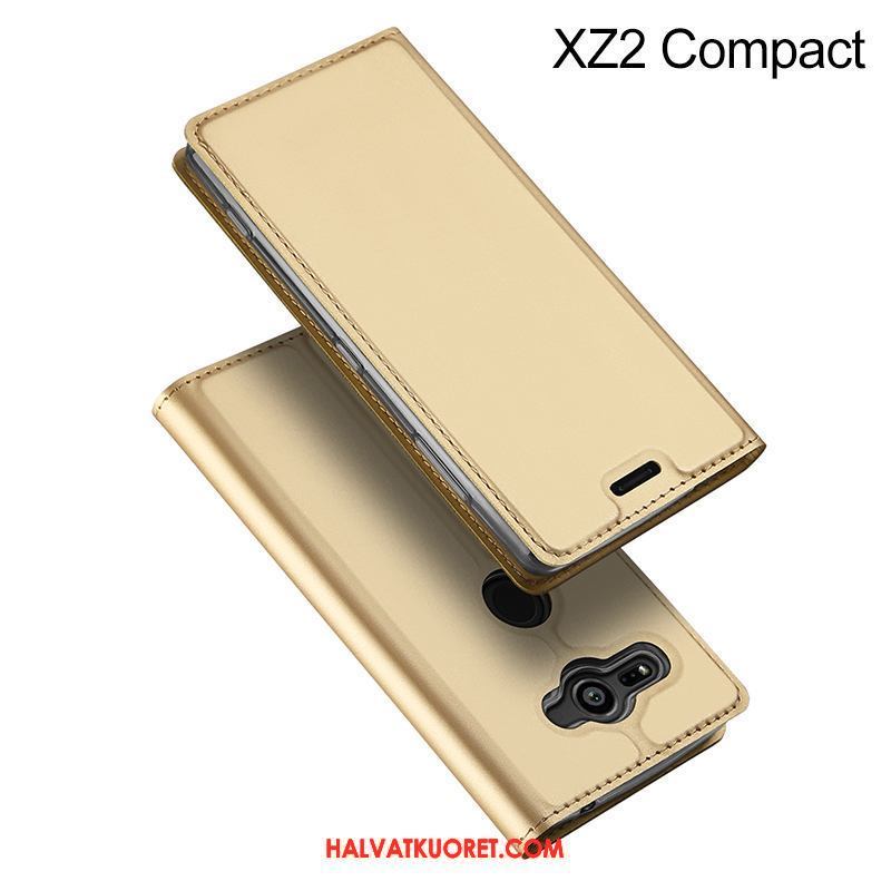 Sony Xperia Xz2 Compact Kuoret Liiketoiminta Kortti Murtumaton, Sony Xperia Xz2 Compact Kuori Nahkakotelo