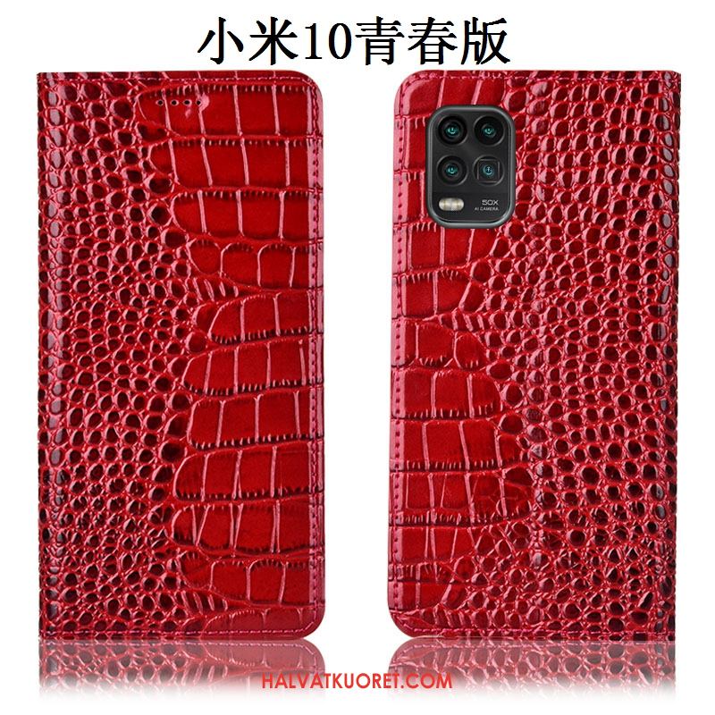 Xiaomi Mi 10 Lite Kuoret All Inclusive Krokotiili Puhelimen, Xiaomi Mi 10 Lite Kuori Suojaus Beige