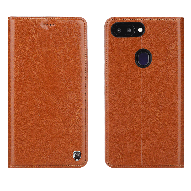 Xiaomi Mi 8 Lite Kuoret Kotelo Aito Nahka Nuoret, Xiaomi Mi 8 Lite Kuori Puhelimen Suojaus Braun Beige