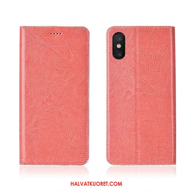 Xiaomi Mi 8 Pro Kuoret Kukkakuvio Aito Nahka, Xiaomi Mi 8 Pro Kuori Puhelimen All Inclusive Beige