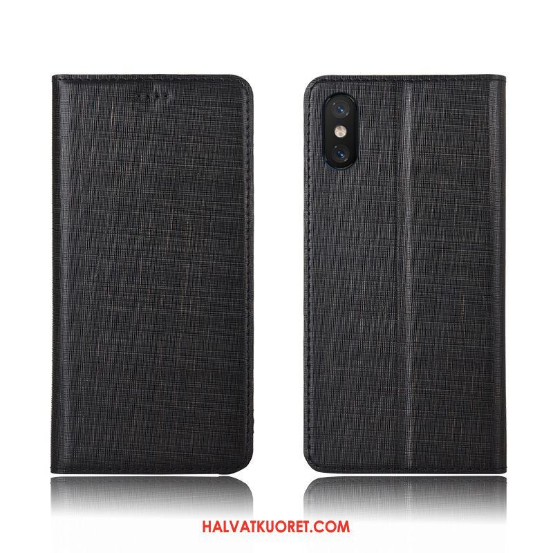 Xiaomi Mi 8 Pro Kuoret Puhelimen Nahkakotelo All Inclusive, Xiaomi Mi 8 Pro Kuori Kukkakuvio Uusi Beige