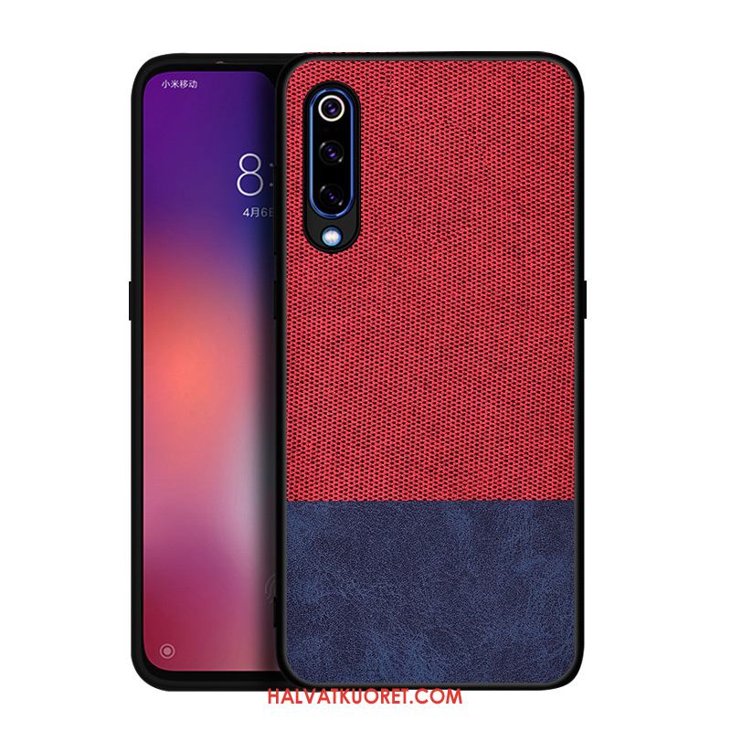 Xiaomi Mi 9 Kuoret Pesty Suede Persoonallisuus Kukkakuvio, Xiaomi Mi 9 Kuori Pehmeä Neste Nuoret Beige