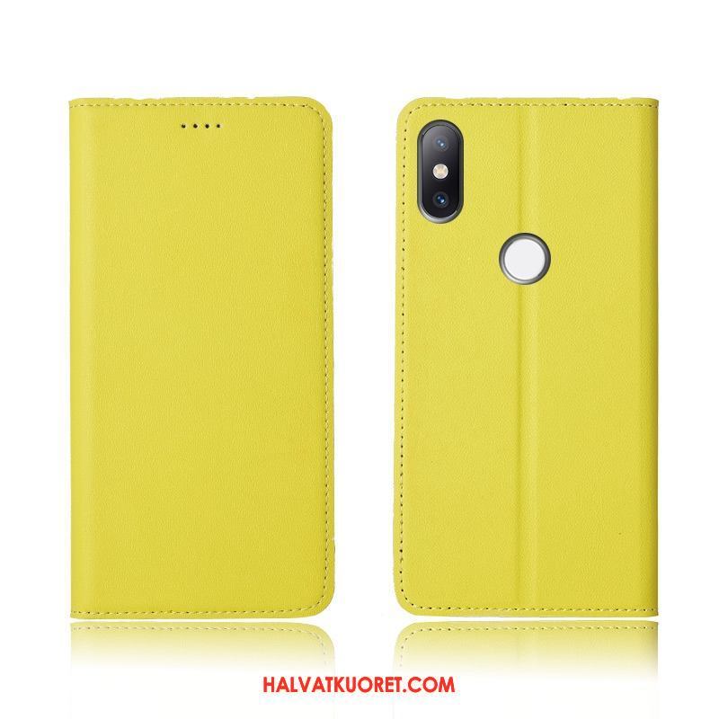 Xiaomi Mi Mix 3 Kuoret Aito Nahka Pieni Nahkakotelo, Xiaomi Mi Mix 3 Kuori All Inclusive Keltainen Beige