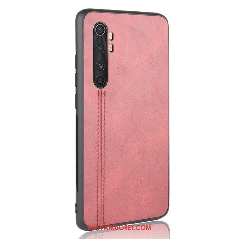 Xiaomi Mi Note 10 Lite Kuoret Nahkakotelo Punainen Puhelimen, Xiaomi Mi Note 10 Lite Kuori Kukkakuvio Nuoret Beige