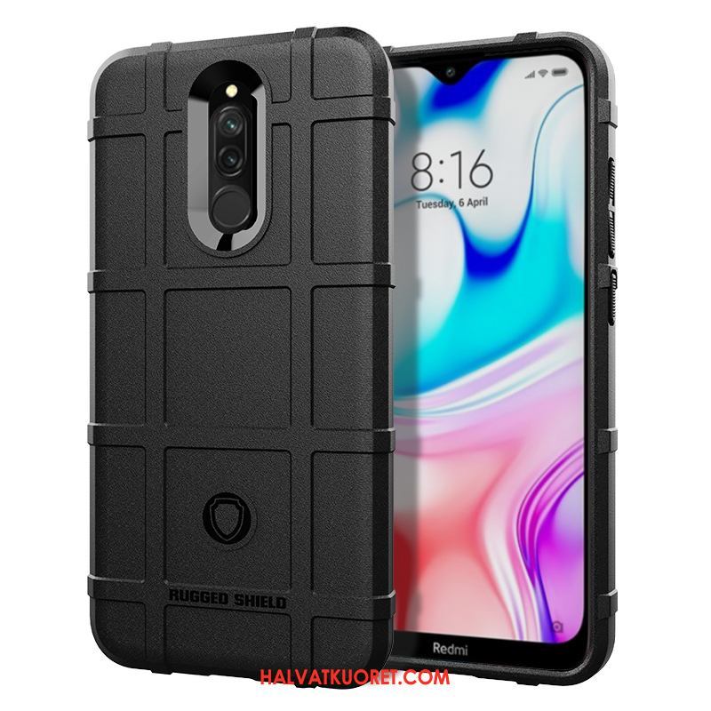 Xiaomi Redmi 8 Kuoret Pesty Suede Luova Suojaus, Xiaomi Redmi 8 Kuori All Inclusive Kotelo Beige