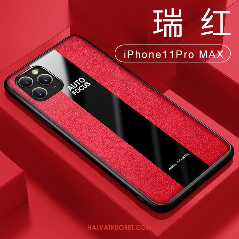 iPhone 11 Pro Max Kuoret All Inclusive Nahkakotelo Puhelimen, iPhone 11 Pro Max Kuori Liiketoiminta Punainen