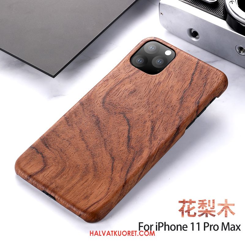 iPhone 11 Pro Max Kuoret Persoonallisuus Massiivipuu, iPhone 11 Pro Max Kuori Puhelimen Kotelo Braun