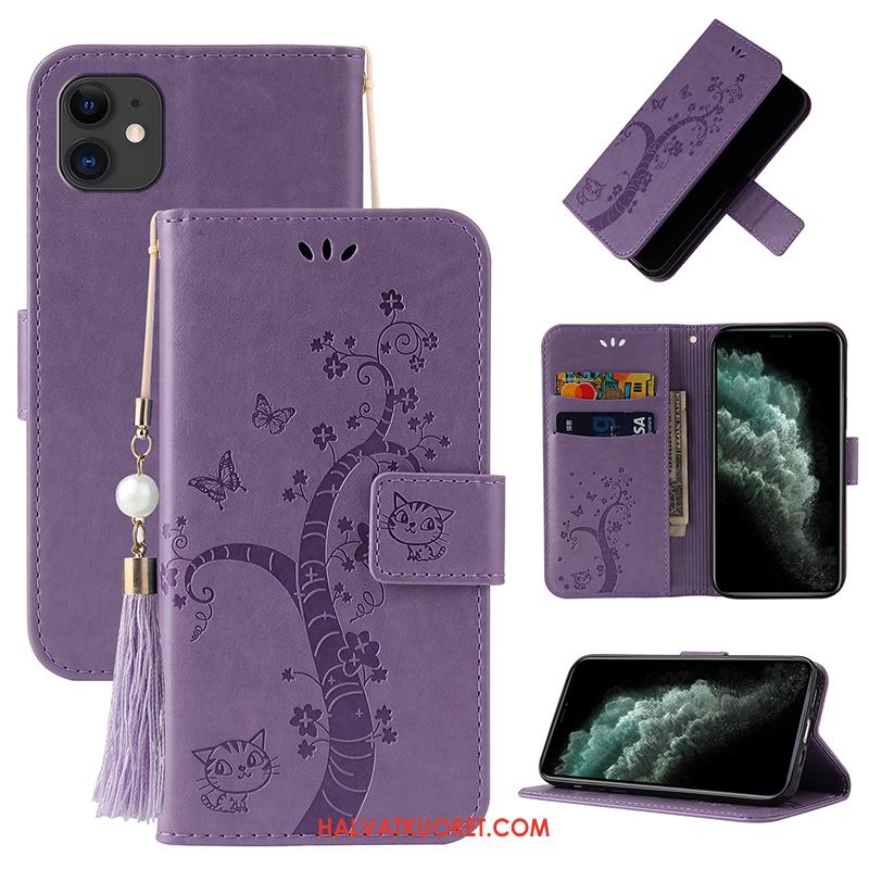 iPhone 12 Kuoret All Inclusive Murtumaton Violetti, iPhone 12 Kuori Kukka Simpukka