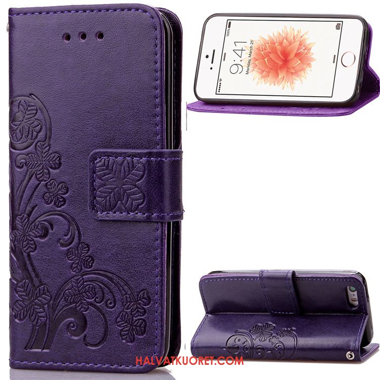 iPhone 5 / 5s Kuoret Violetti All Inclusive Silikoni, iPhone 5 / 5s Kuori Suojaus Pehmeä Neste