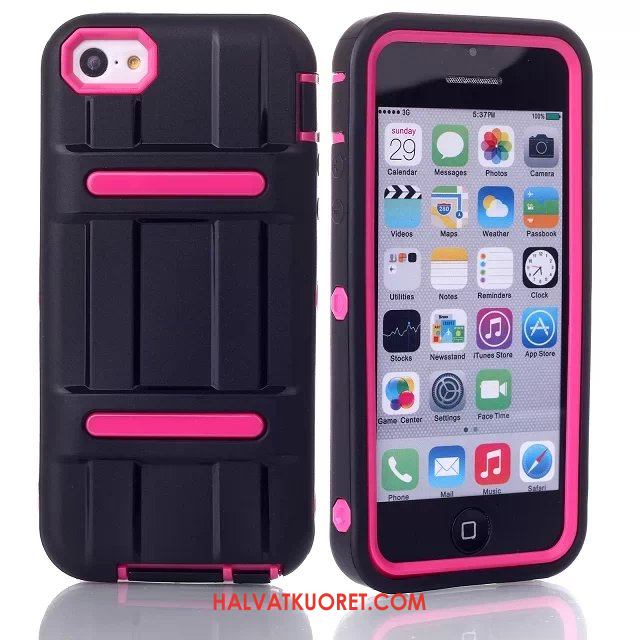 iPhone 5c Kuoret Suojaus Punainen All Inclusive, iPhone 5c Kuori Pesty Suede Murtumaton