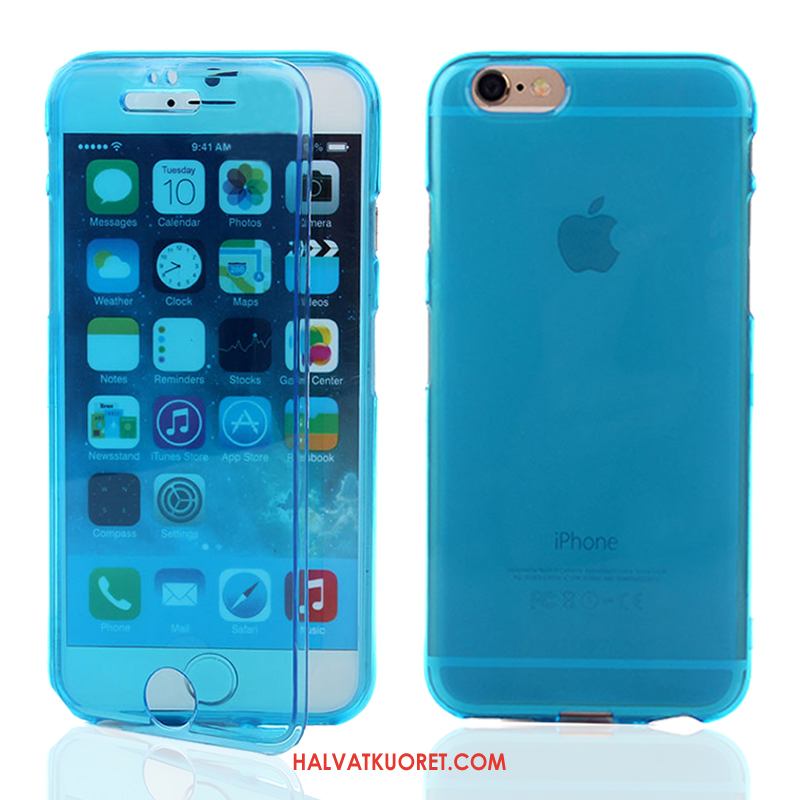iPhone 6 / 6s Kuoret All Inclusive Silikoni Murtumaton, iPhone 6 / 6s Kuori Sininen Läpinäkyvä