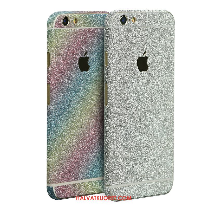 iPhone 6 / 6s Kuoret Kehys Puhelimen Pesty Suede, iPhone 6 / 6s Kuori Hopea Näytönsuojus