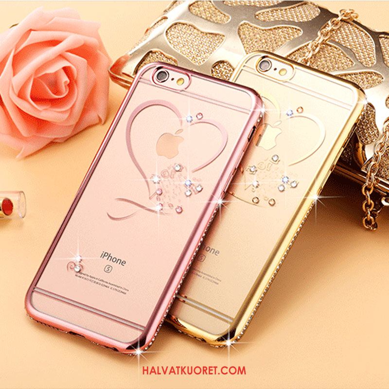 iPhone 6 / 6s Kuoret Rhinestone Inlay Yksinkertainen Kotelo, iPhone 6 / 6s Kuori Pinnoitus Silikoni