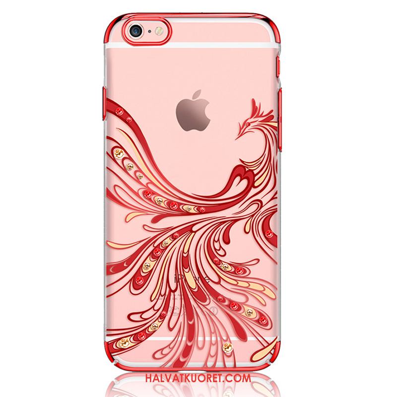 iPhone 6 / 6s Plus Kuoret Kotelo Strassi Läpinäkyvä, iPhone 6 / 6s Plus Kuori Murtumaton Kulta