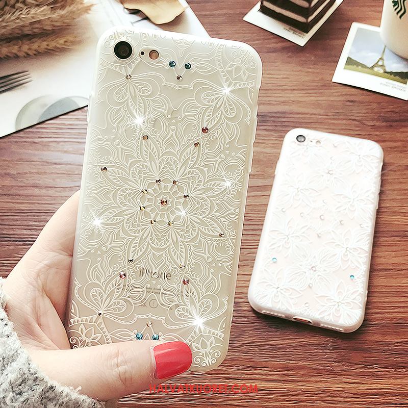 iPhone 7 Kuoret All Inclusive Puhelimen Rhinestone Inlay, iPhone 7 Kuori Kohokuviointi Suojaus Beige