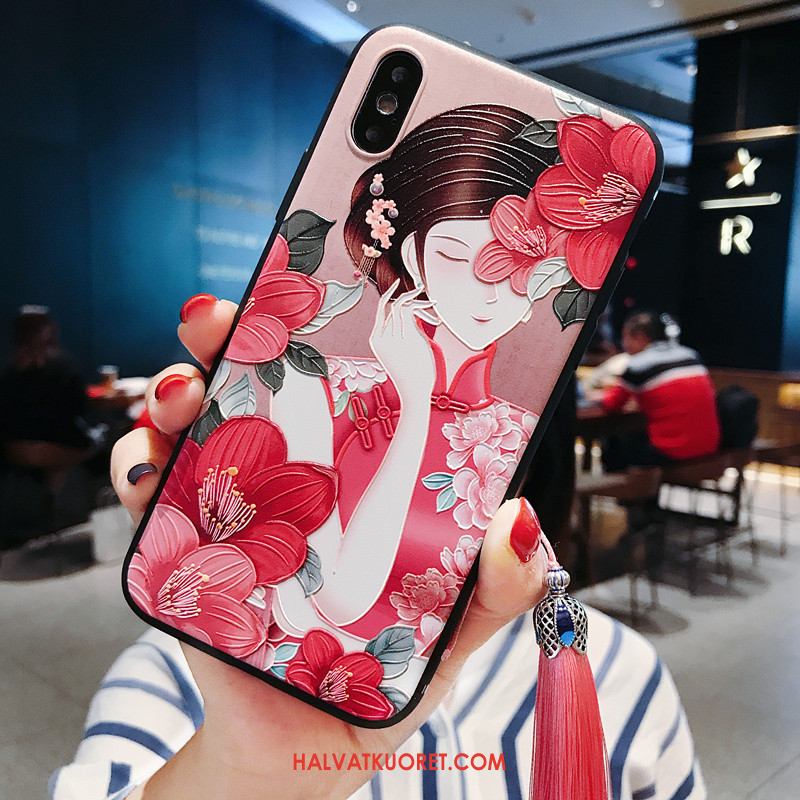 iPhone Xs Kuoret Fringed Kohokuviointi Maalaus, iPhone Xs Kuori Murtumaton Puhelimen