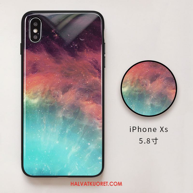 iPhone Xs Kuoret Puhelimen Suojaus Silikoni, iPhone Xs Kuori Net Red Lasi