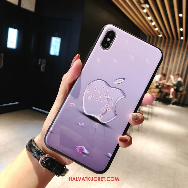 iPhone Xs Max Kuoret Persoonallisuus Silikoni Violetti, iPhone Xs Max Kuori Uusi Murtumaton