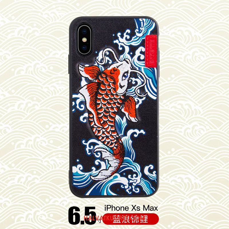 iPhone Xs Max Kuoret Tide-brändi Musta, iPhone Xs Max Kuori Lohikäärme Puhelimen