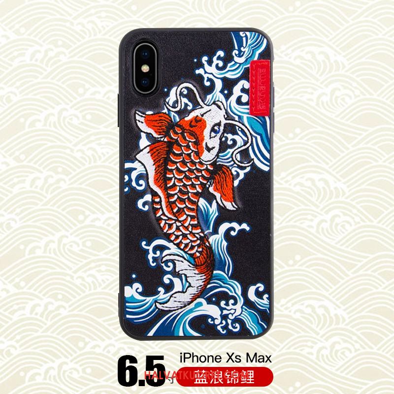 iPhone Xs Max Kuoret Tide-brändi Musta, iPhone Xs Max Kuori Lohikäärme Puhelimen